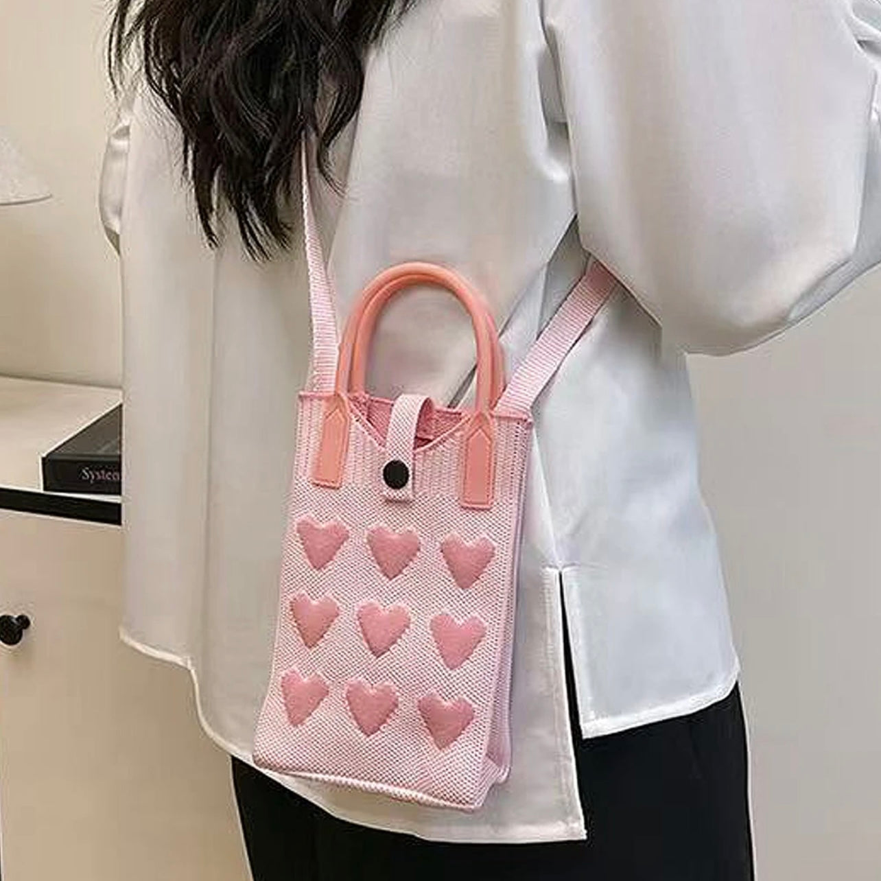 Viral Korean Pink Mobile Sling Pouch