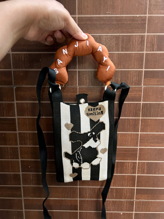 Viral Korean Pink Dog Mobile Sling Pouch