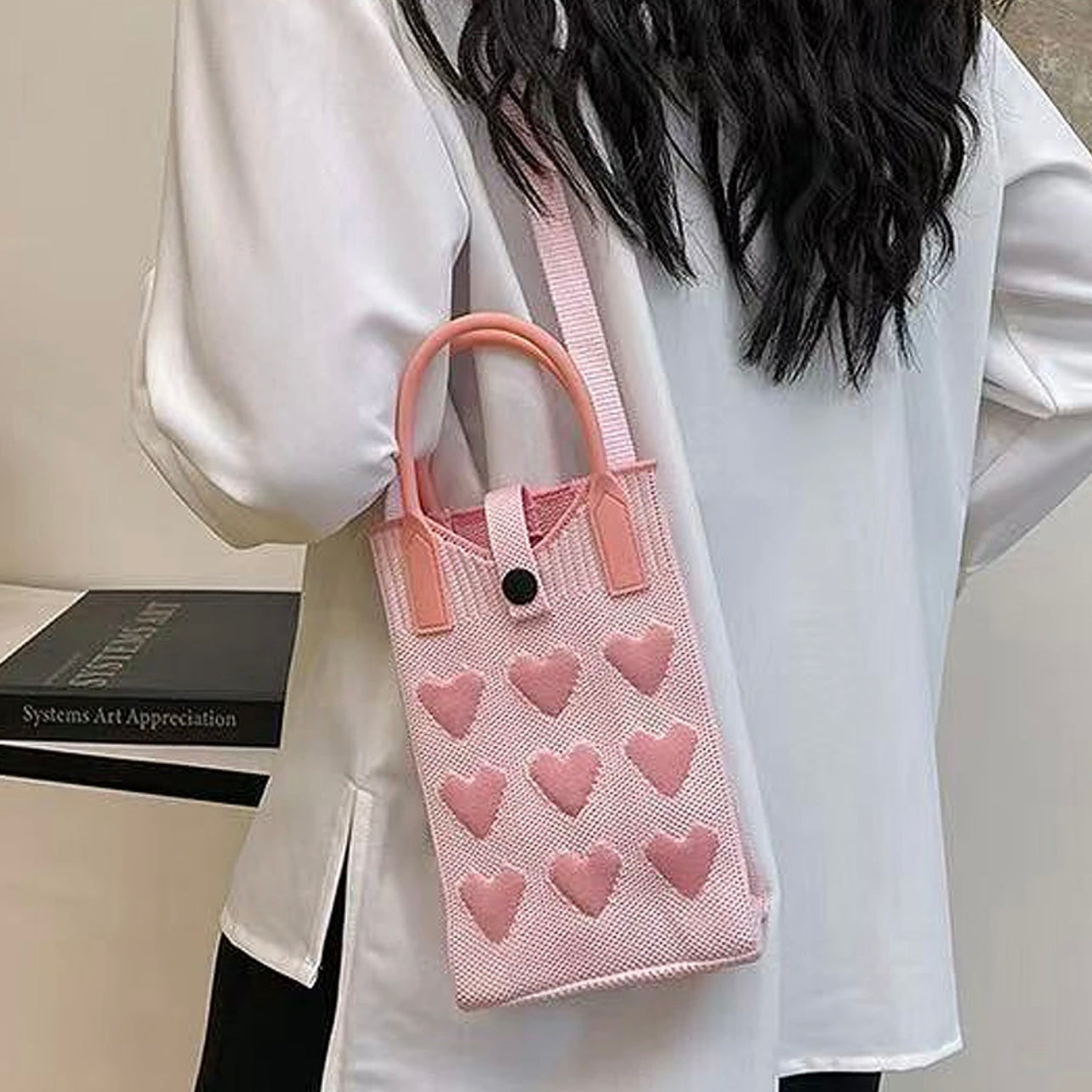 Viral Korean Pink Mobile Sling Pouch