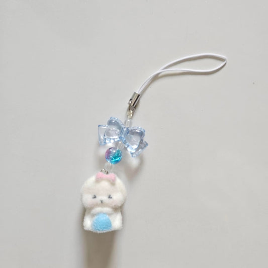 Cute Kitty Fur Phone Charm