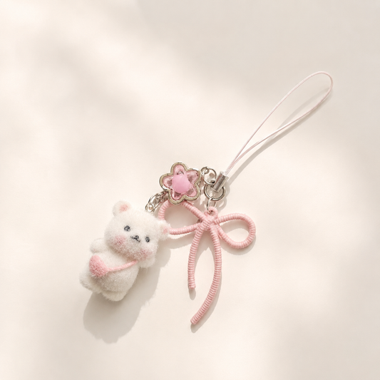 Cute Mochi Bear Phone Charm