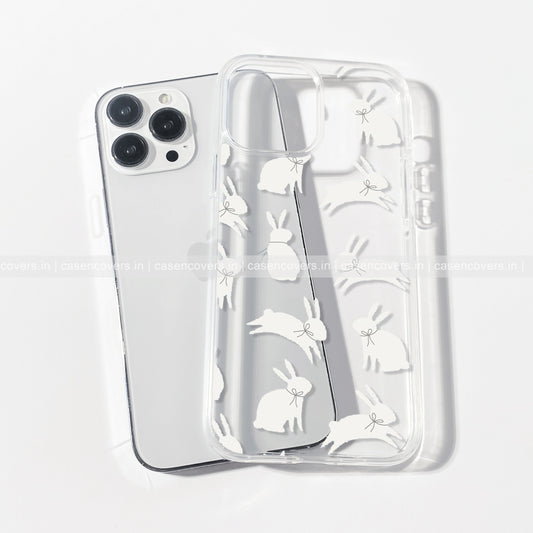 Clear White Bunnies Case