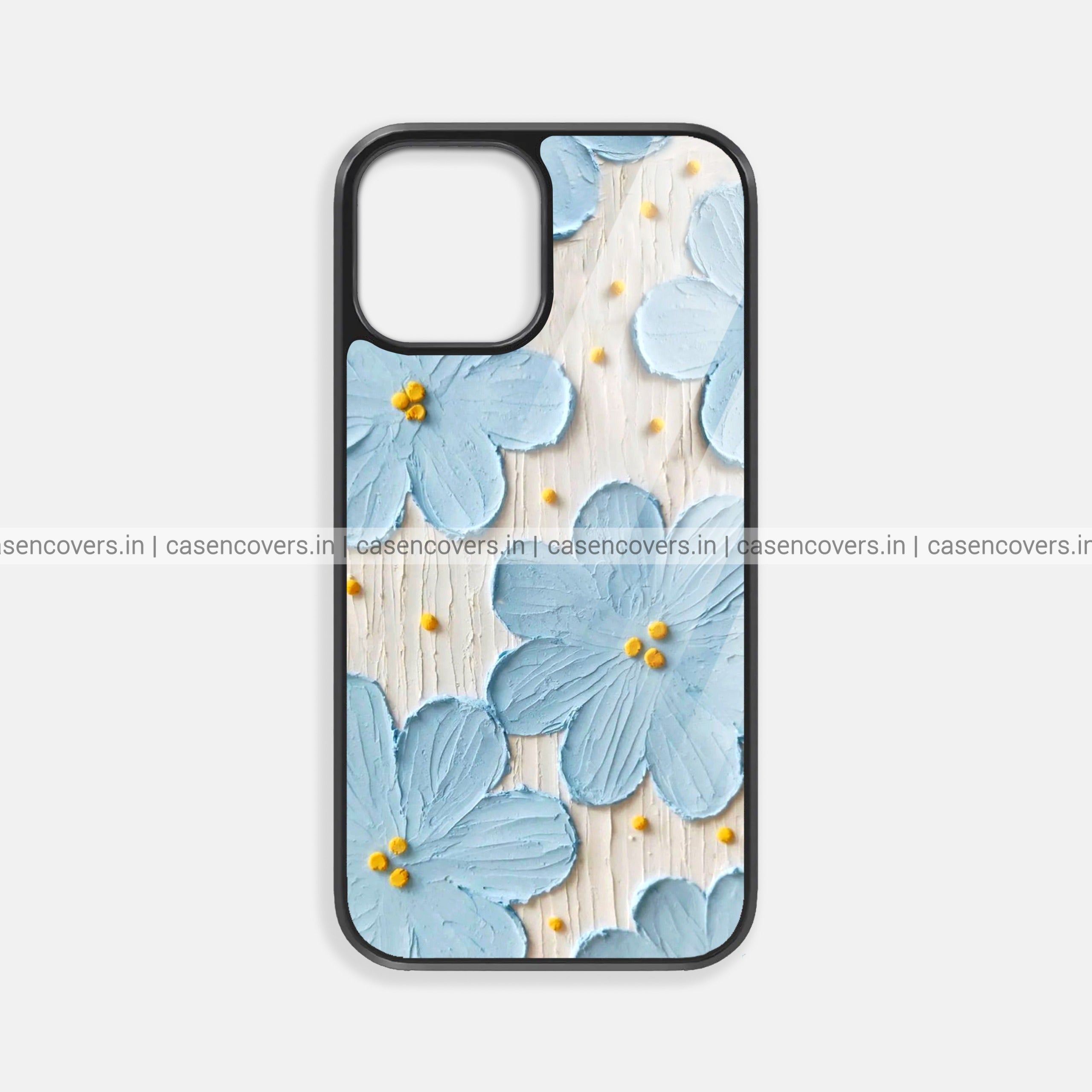 Blue Flower Aesthetic Premium Glossy Phone Case – CASE N COVER