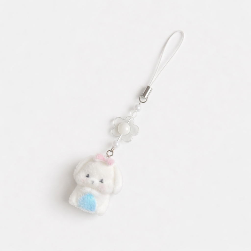 Cute Kitty Fur Phone Charm