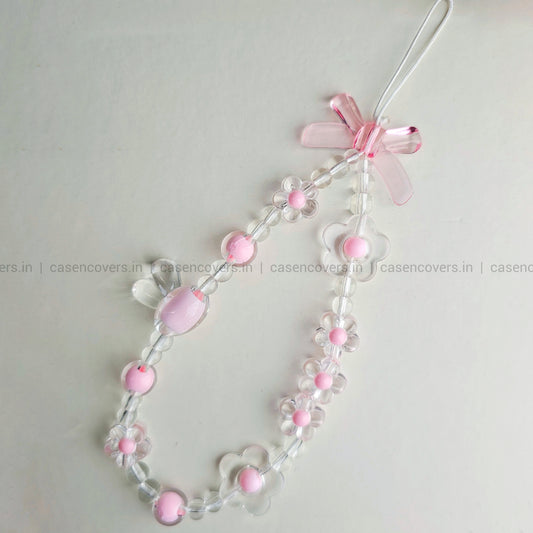 Pink Flower & Bunny Charm