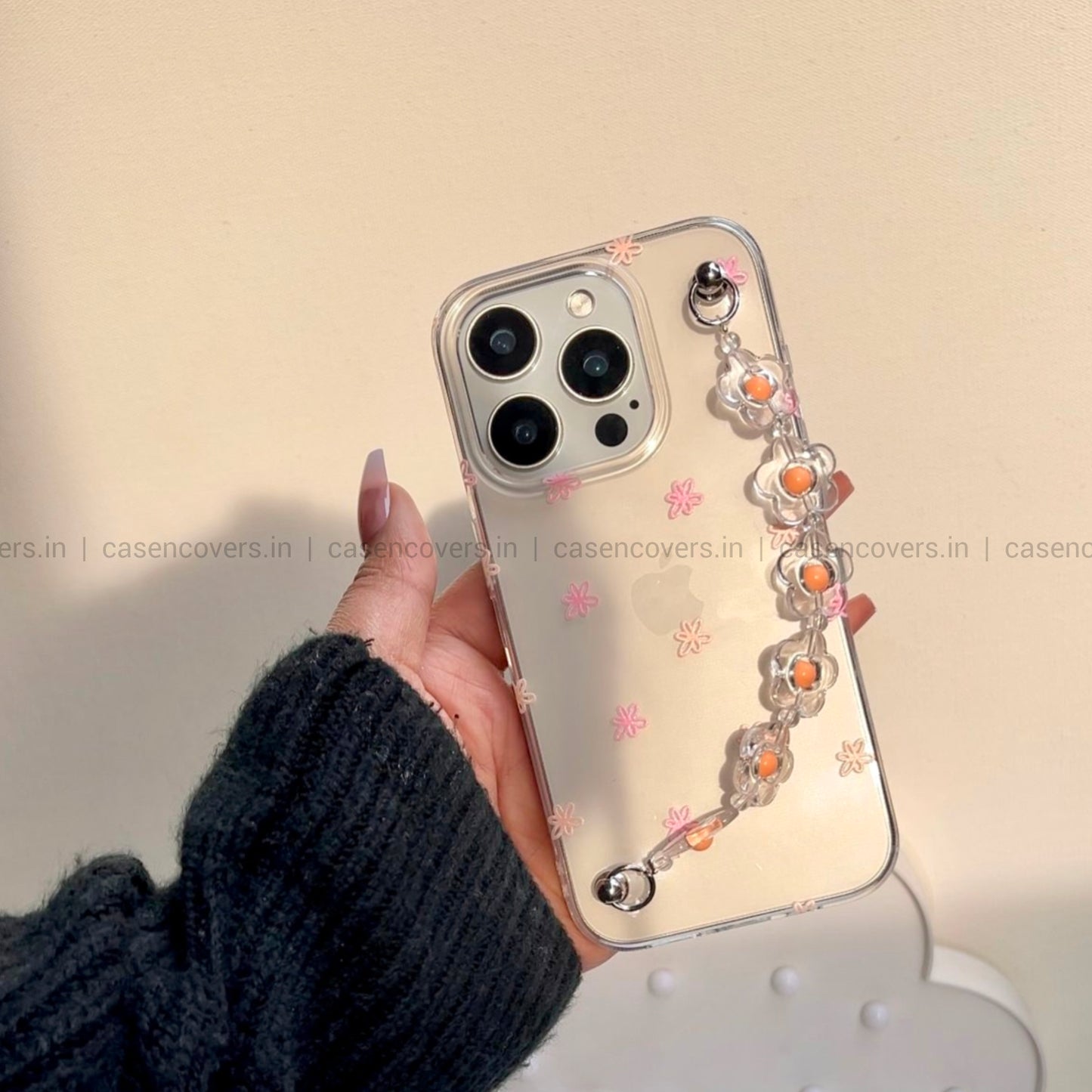 Classy Peach Chain Phone Case