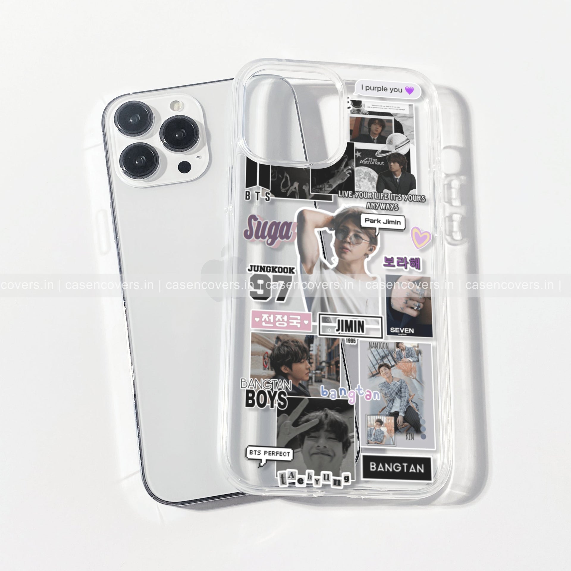Clear BTS Sticker Case
