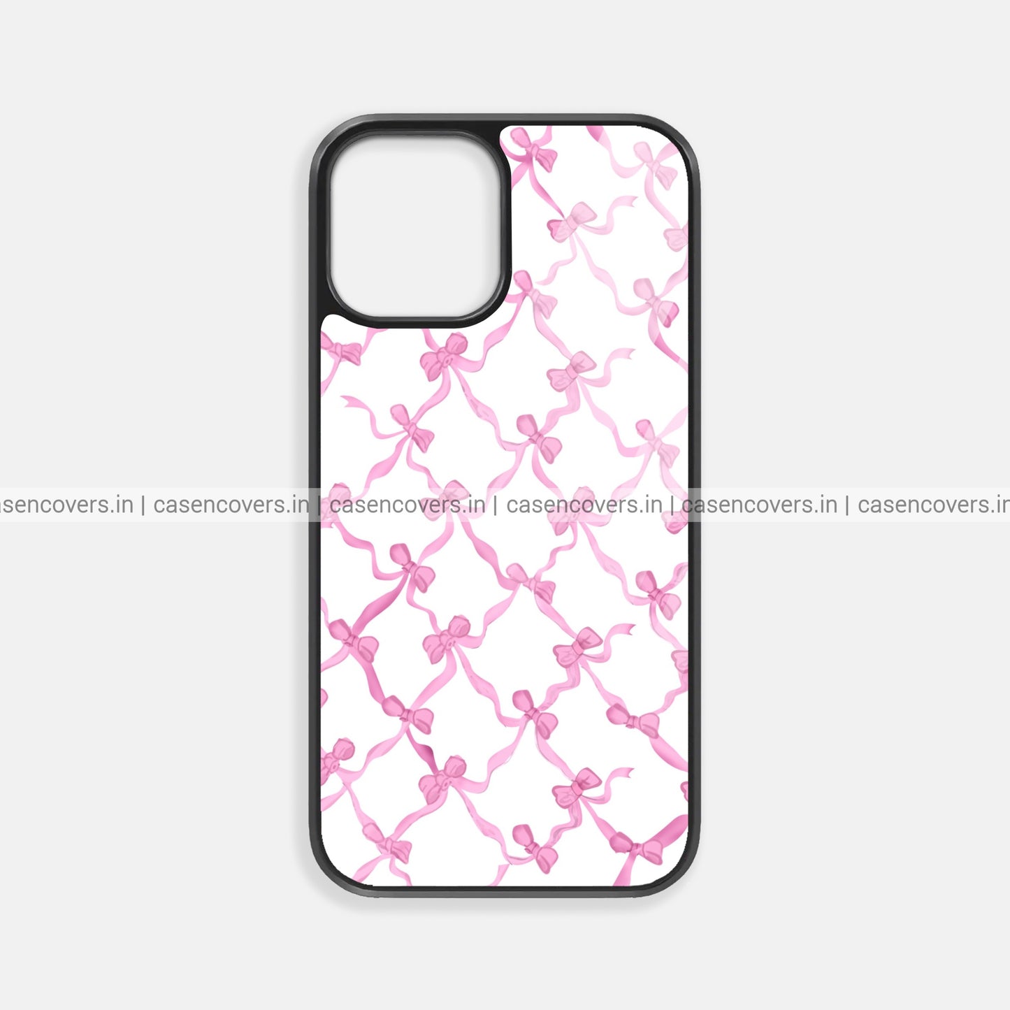 Pink Aesthetic Bow Glass Case