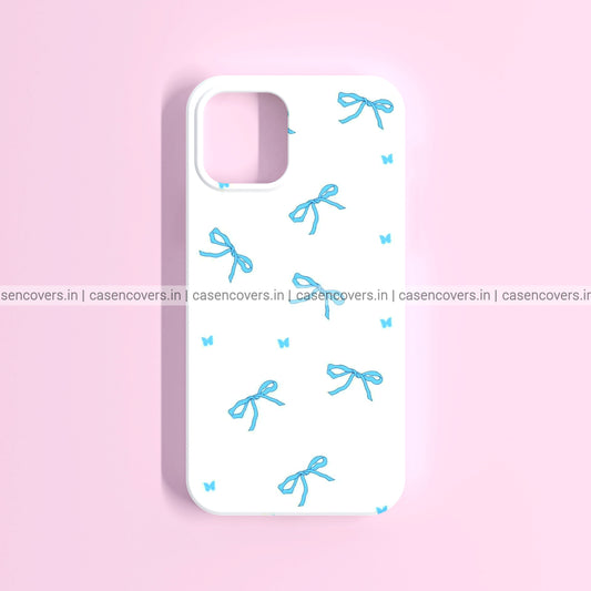 Cute Blue Bow & Butterfly Phone Case