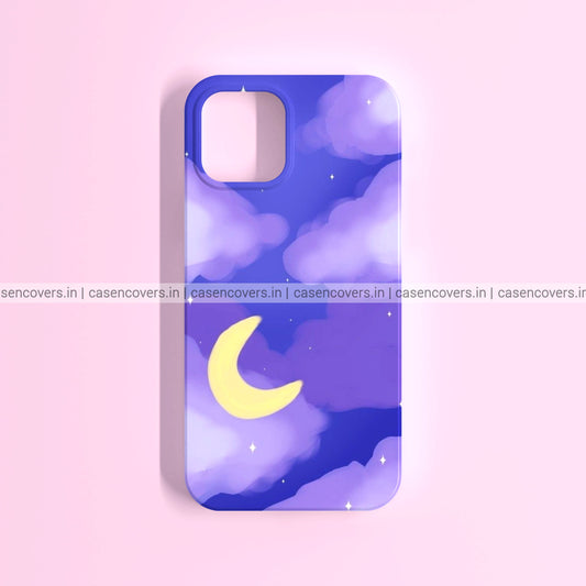 Purple Moon & Cloud Phone Case