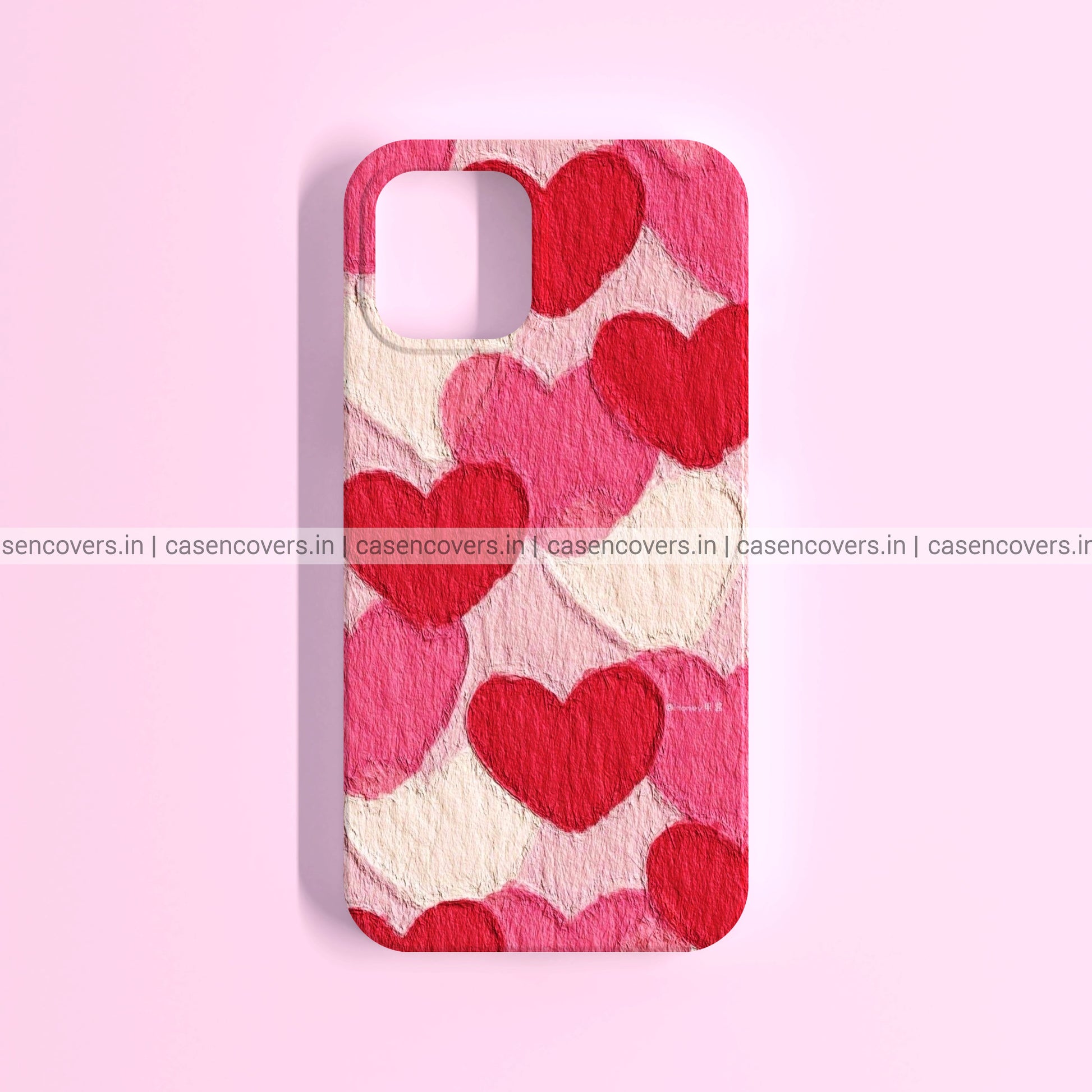 Pink Hearts Aesthetic Case – CASE N COVER - Main Image