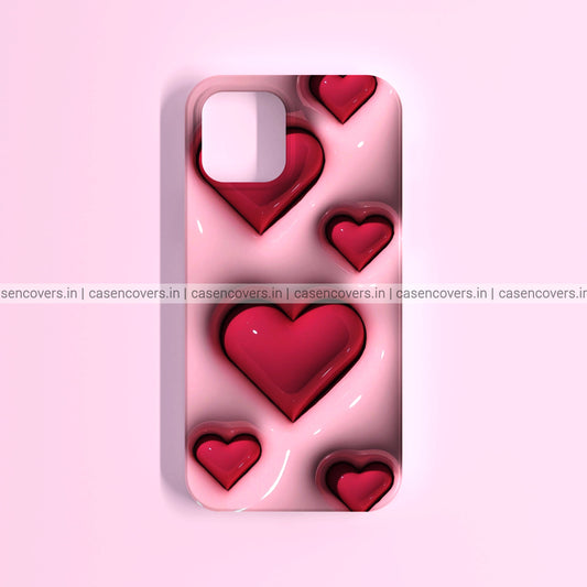 Aesthetic Red Hearts Phone Case