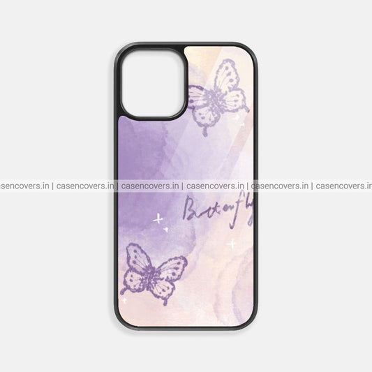 Aesthetic Butterfly Glass Case