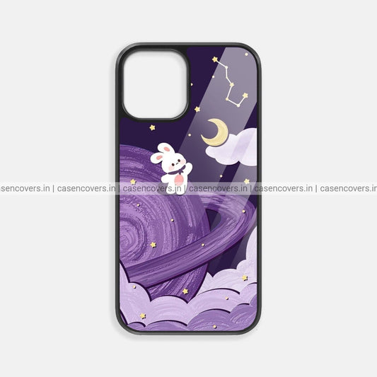 Purple Bunny Glass Case
