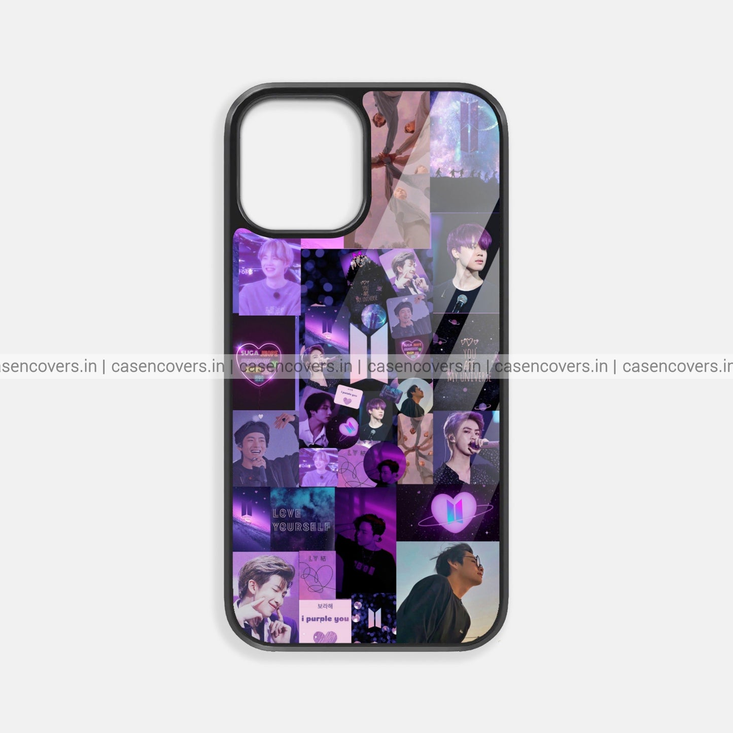 BTS Purple Aesthetic Glass Phone Case