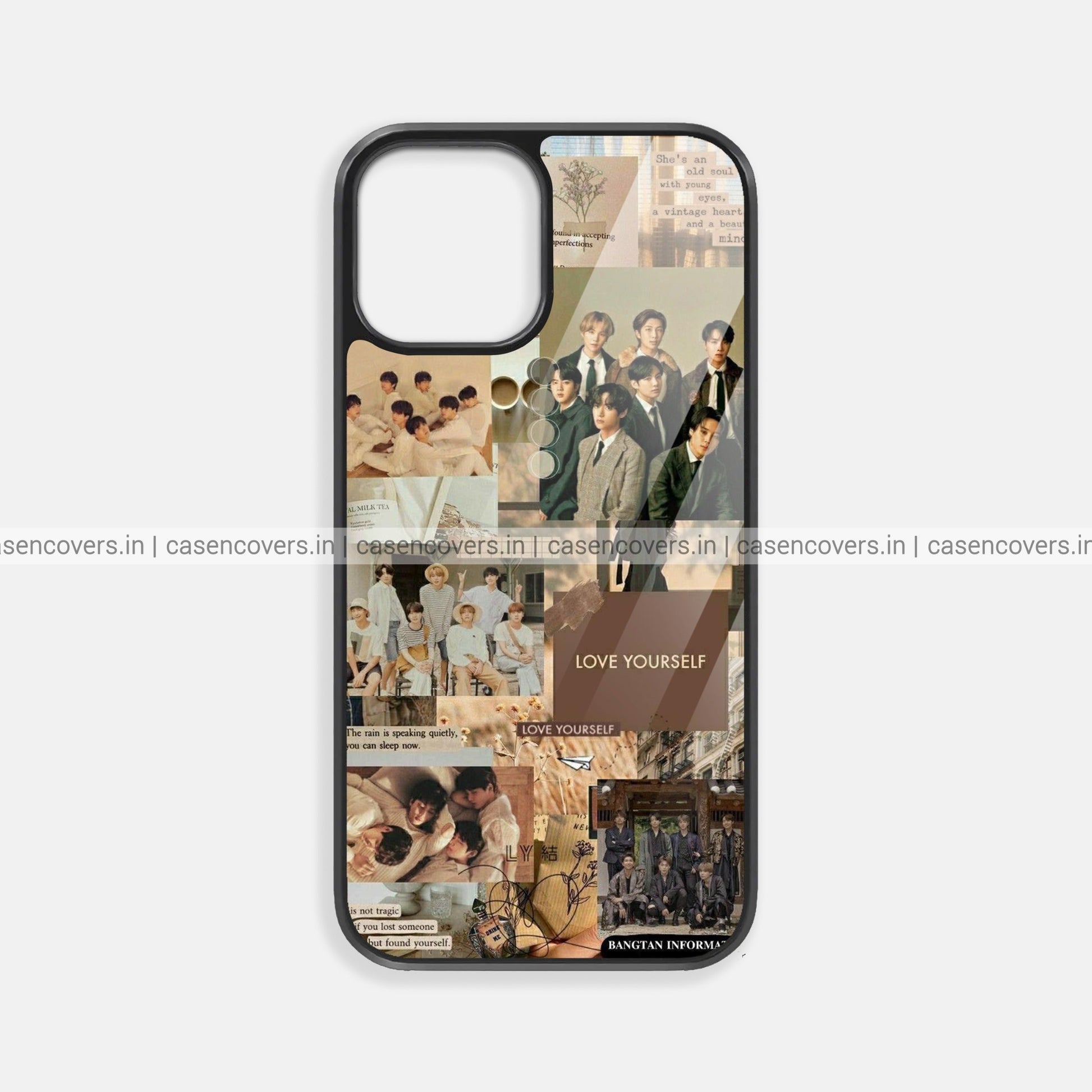 BTS Beige Aesthetic Premium Glossy Phone Case – CASE N COVER