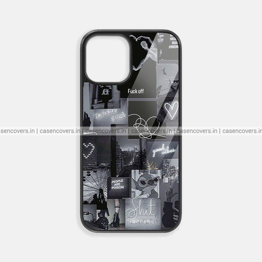 Love Yourself Black Aesthetic Glass Phone Case