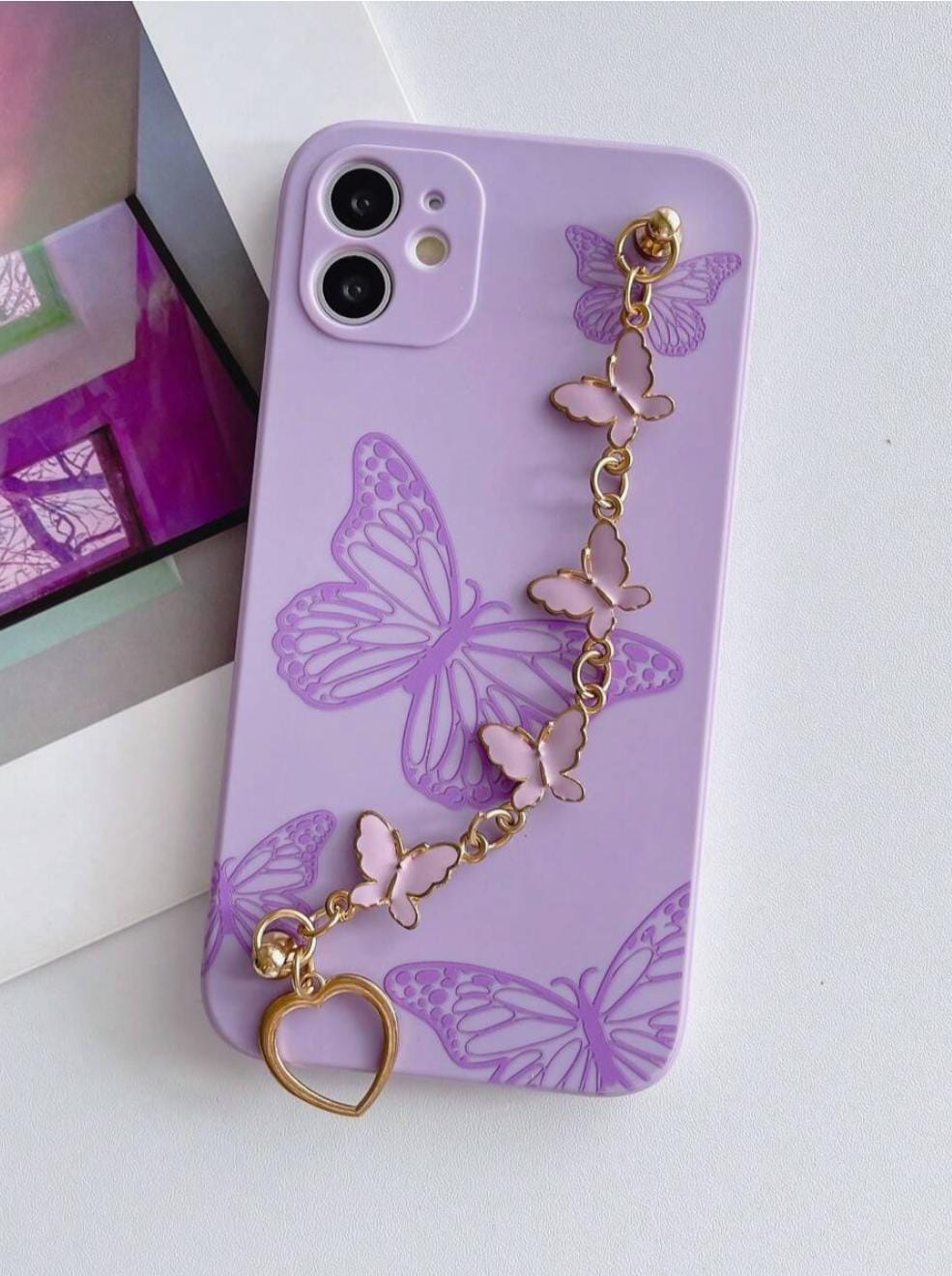 Purple Butterfly Chain Case