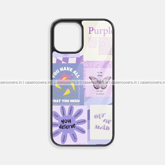 Aesthetic Purple Glass Case