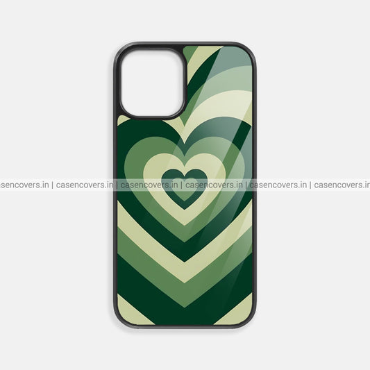 Green Heart Glass Case