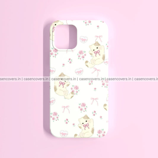 Cute Cat Floral Phone Case