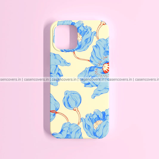 Luxury Blue Flower Phone Case