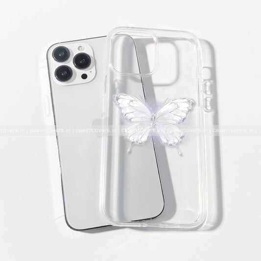 Clear aesthetic butterfly case