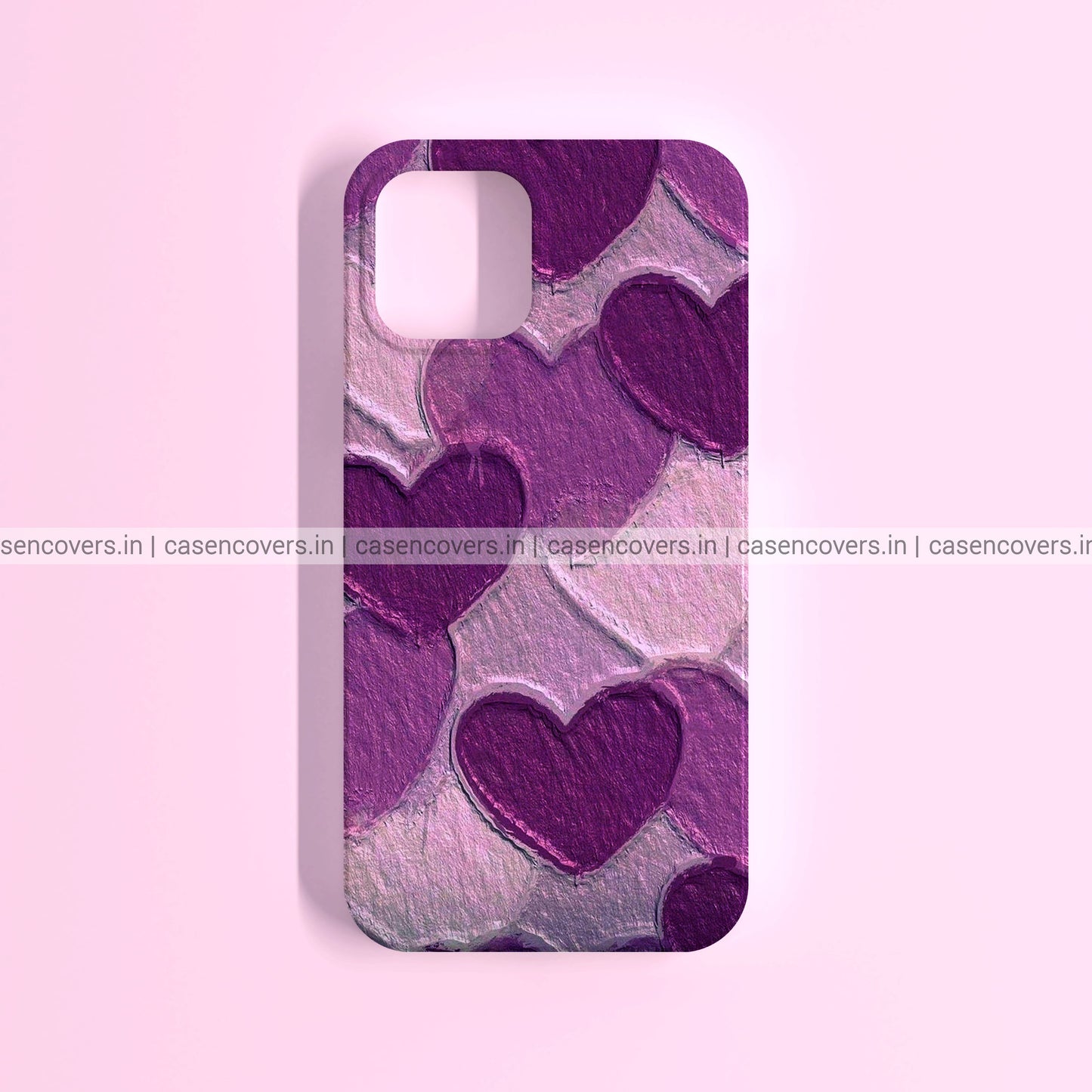 Purple Aesthetic Hearts Phone Case