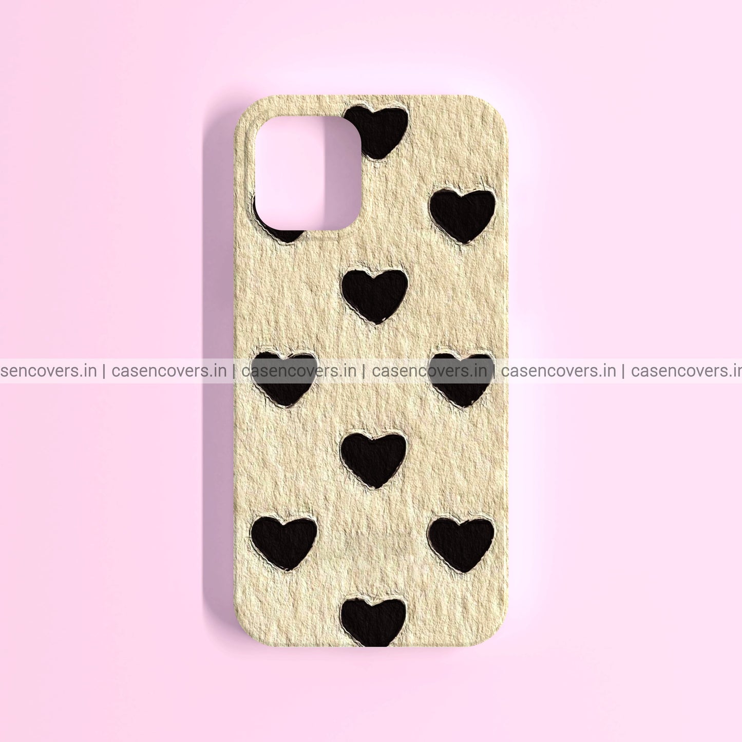 Brown Hearts Aesthetic Phone Case