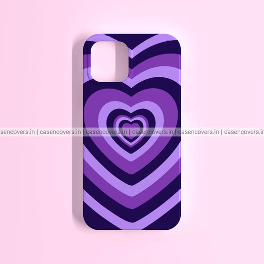 Purple Y2K Heart Phone Case