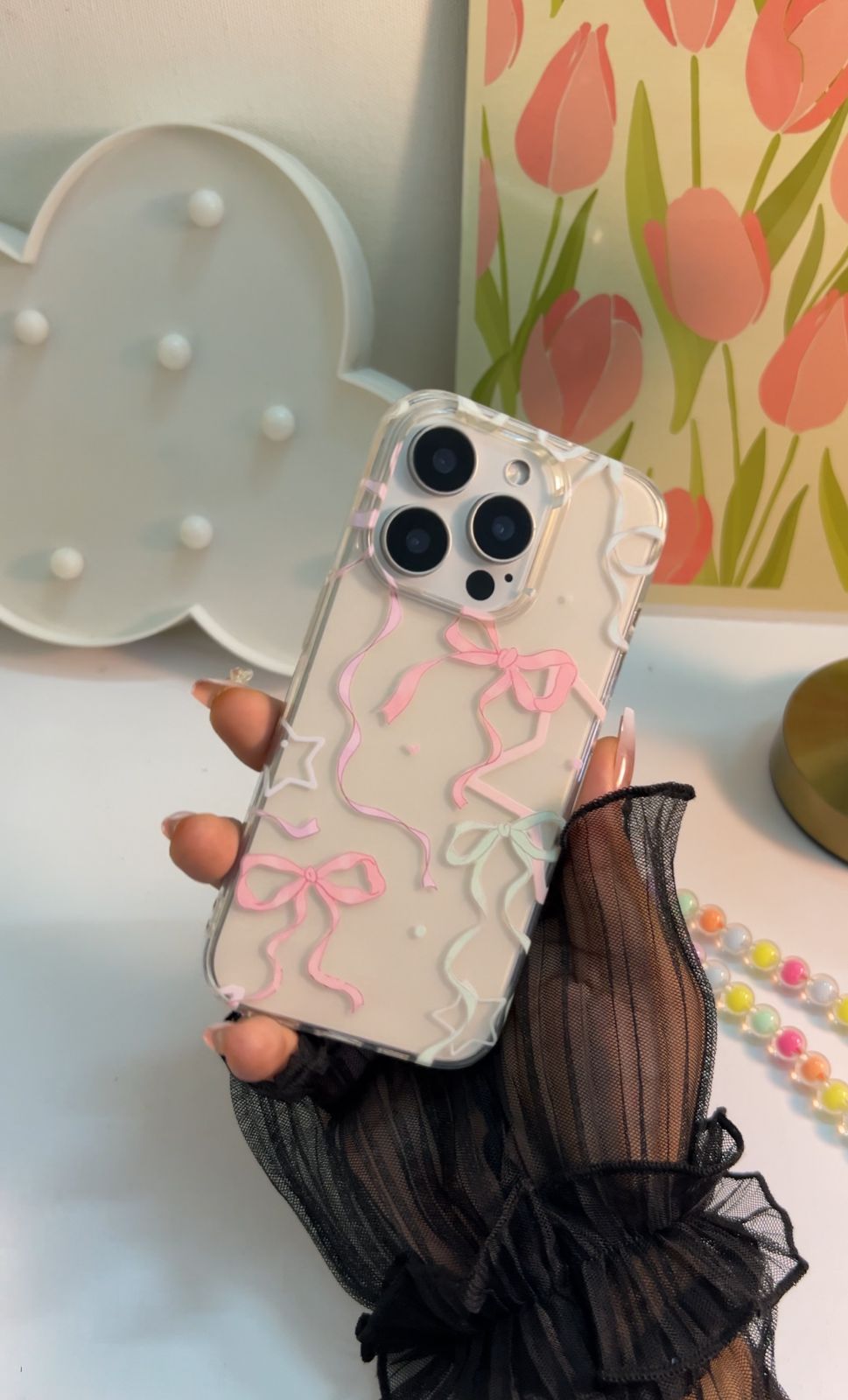Cute Multicoloured Bow Aesthetic Case