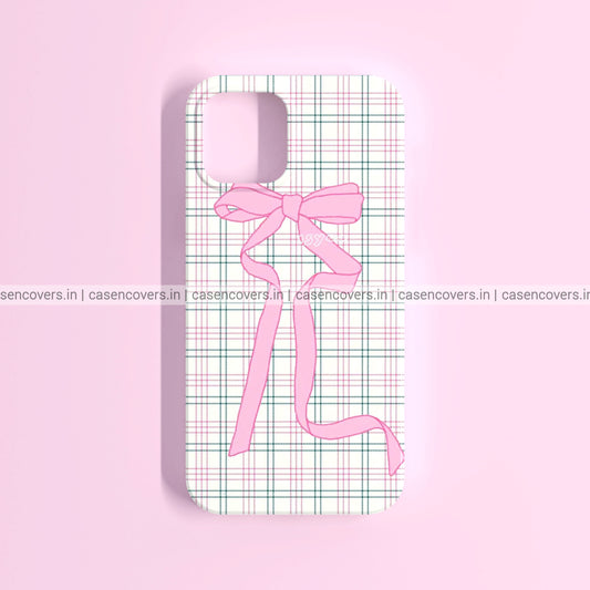 Blush Ribbon Plaid Phone Case