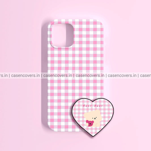 Cute Pink Ghingham Phone Case