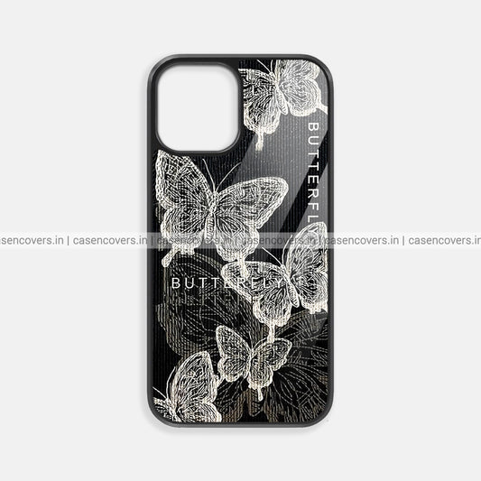 Aesthetic Black Butterfly Premium Glossy Phone Case