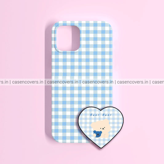 Cute Blue Ghingham Phone Case