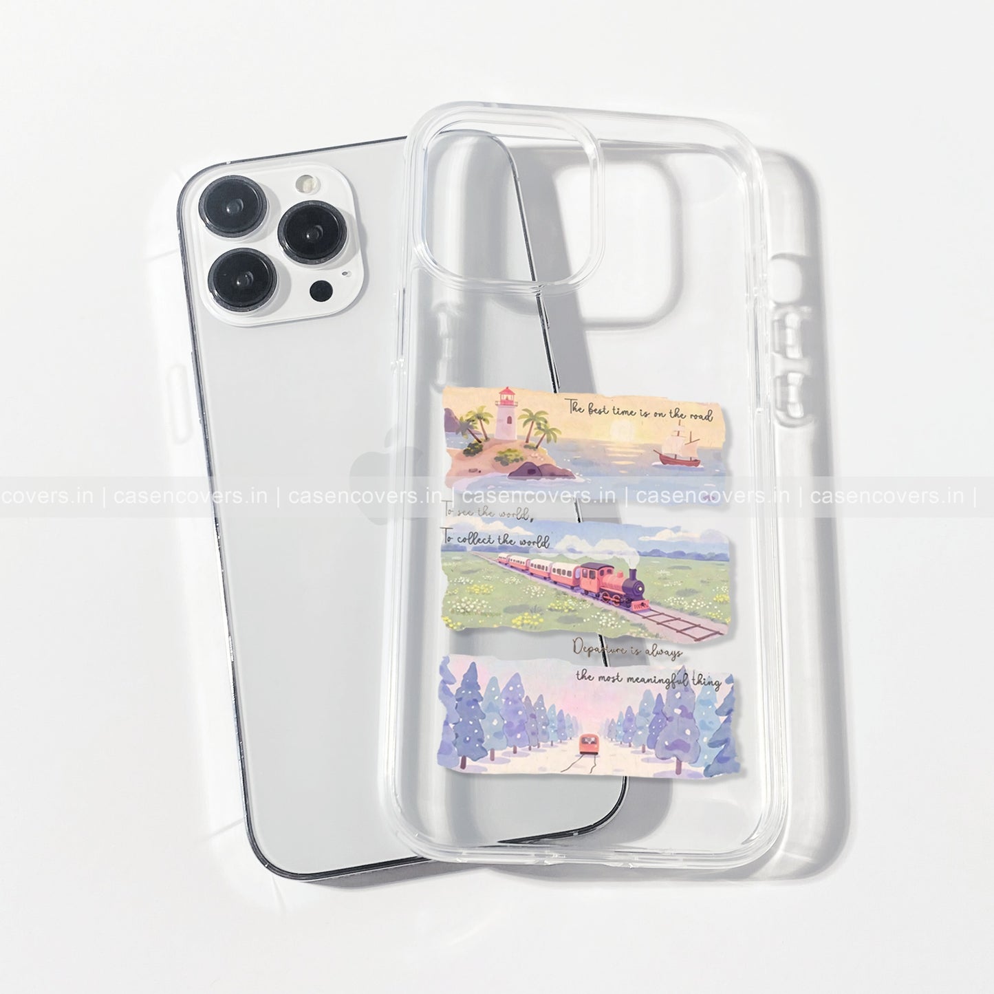 Wanderlust Memories Clear Phone Case