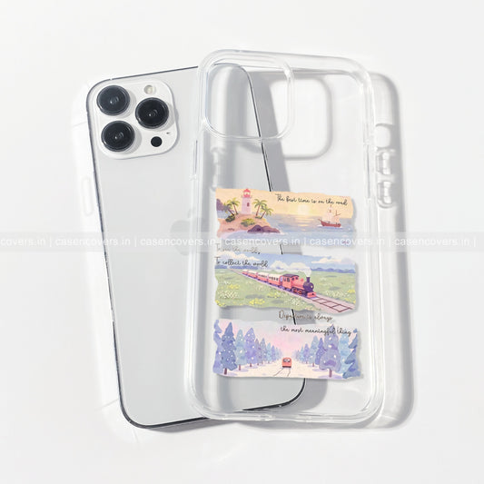 Wanderlust Memories Clear Phone Case