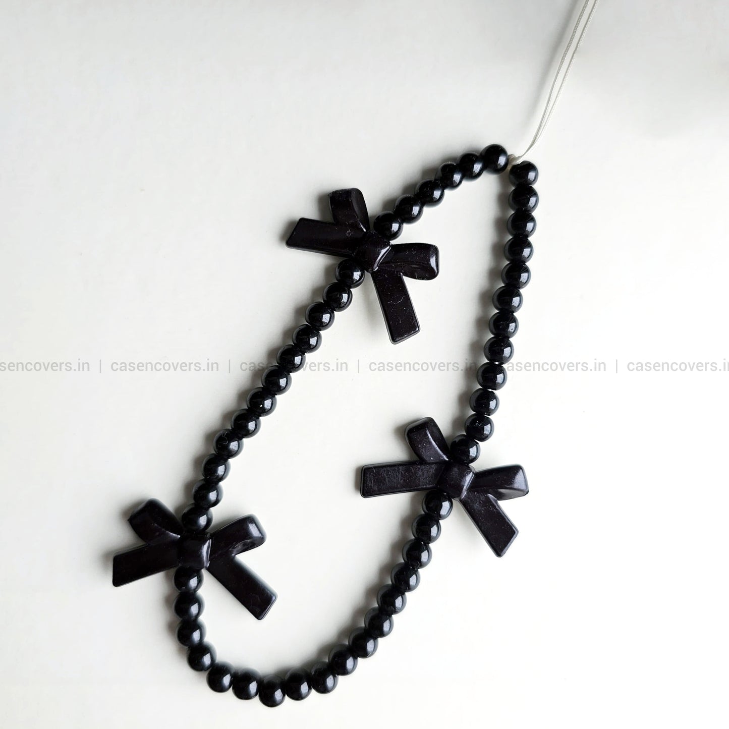Black Trio Bow Charm