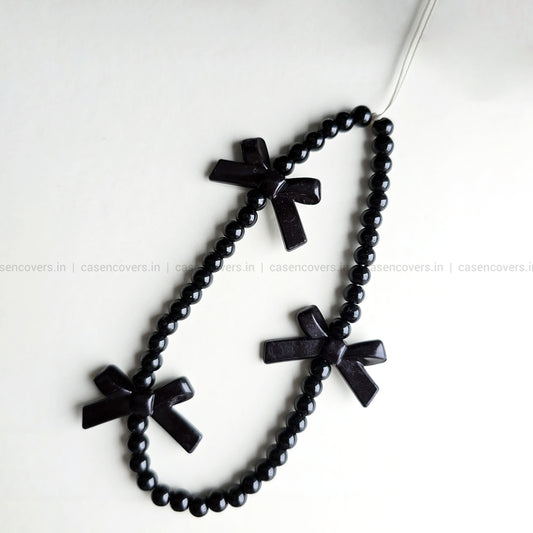 Black Trio Bow Charm