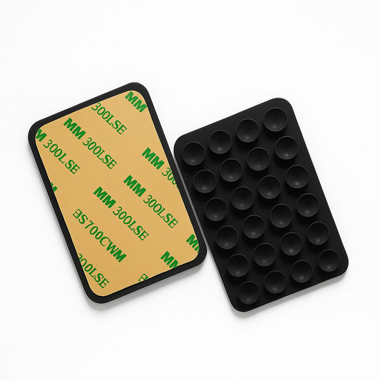 Black Soft Silicone Suction Phone Sticky Grip