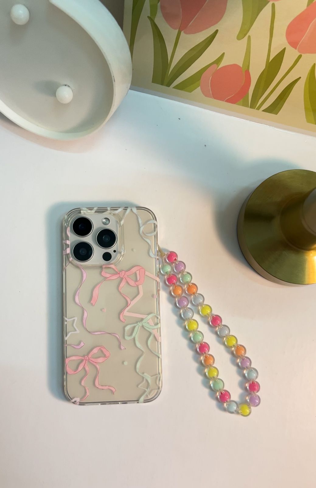 Cute Multicoloured Bow Aesthetic Case