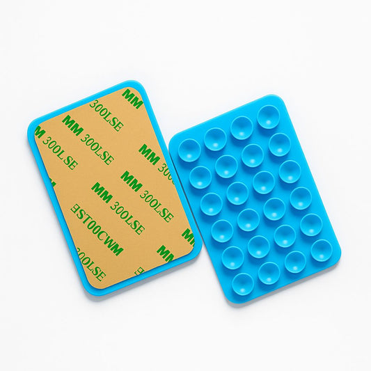 Blue Soft Silicone Suction Phone Sticky Grip