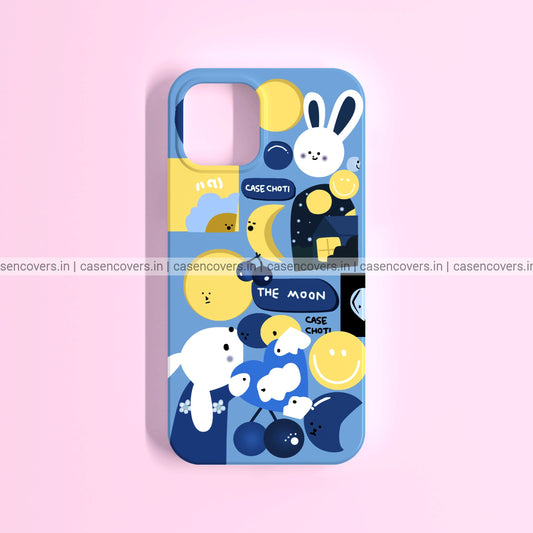 Cute Blue Doddles Phone Case